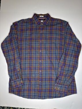 Peter Millar Cotton Plaid Button Down Size Large